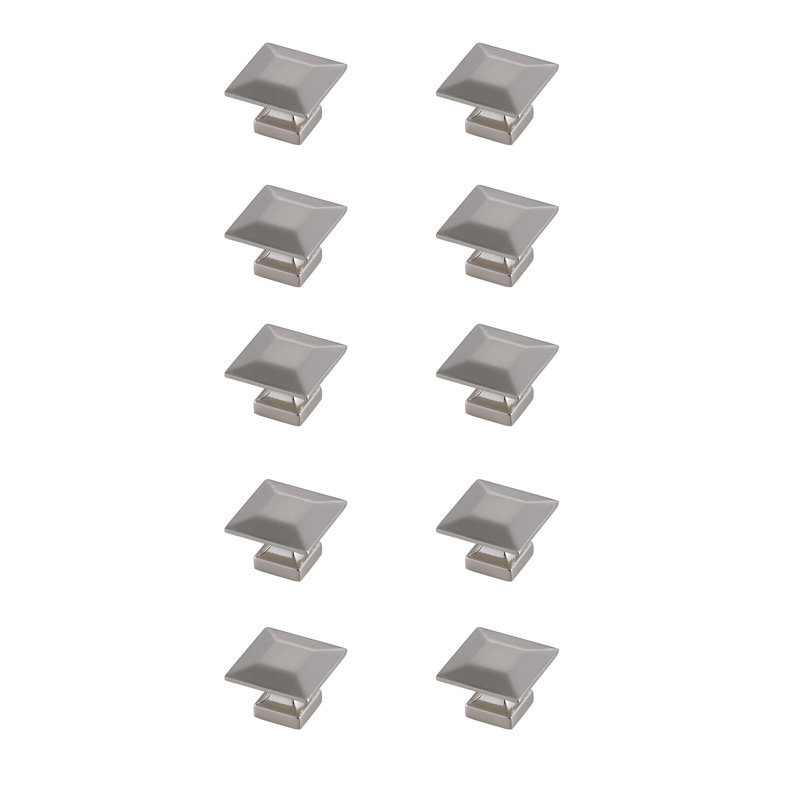 Poignée carrée de 1,3 po Westmorland, Nickel brossé