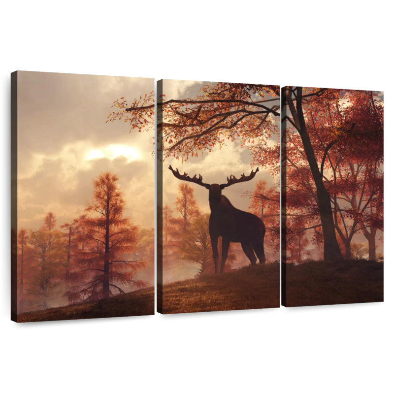 Brampt Autumn Moose, 32" H x 50" W