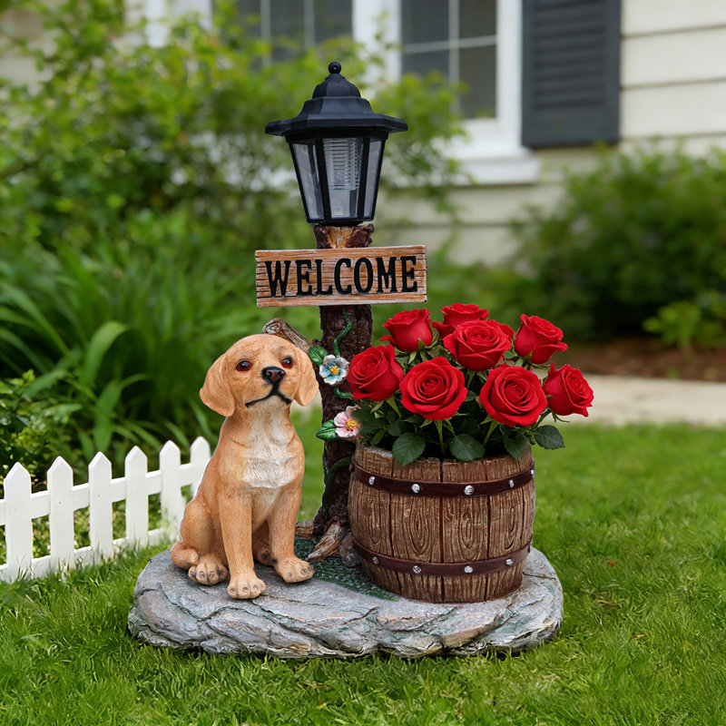 Statue jardinière Schnauzer