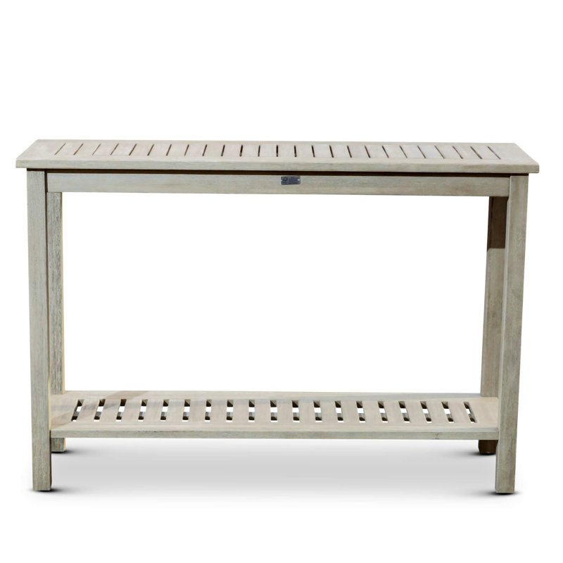 Eucalyptus Console Table,Entryway table,Hoyer table with two shelves, Gray