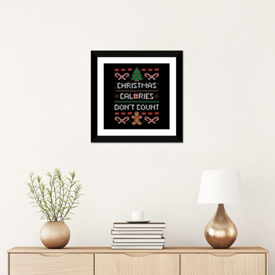 Christmas Calories Don't - Wall Art Print - Framed Fine Art Paper