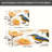 Yellow Flower & Bird, 2 Pcs Non Slip Kitchen Mats