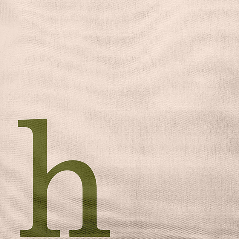 Coussin décoratif intérieur / extérieur Modern Monogram, Beige et vert