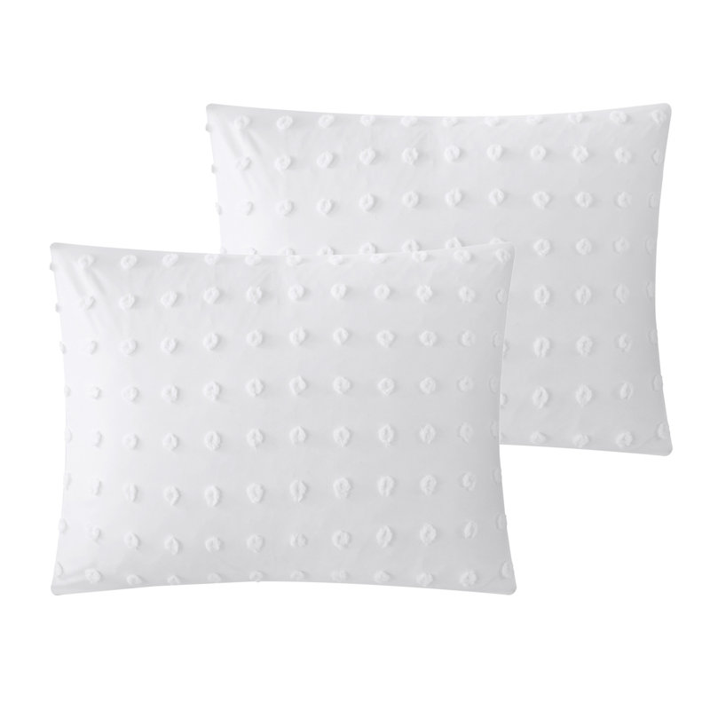 Ensemble de housse de couette lavable en polyester blanc à densité de tissage 220 fils White King