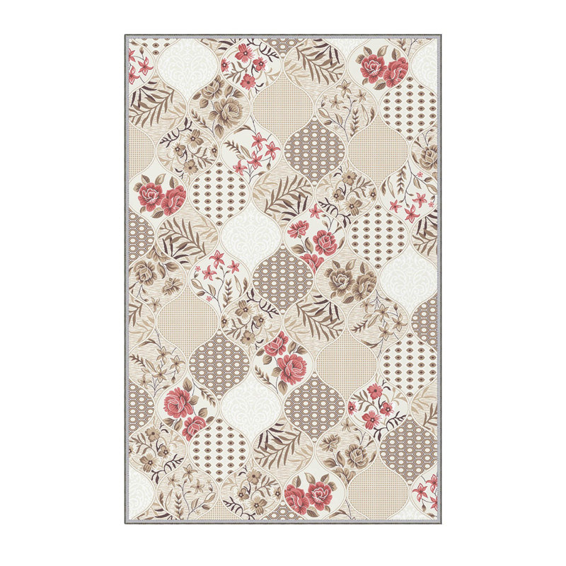 Premium 3D Printed Carpet, 4.6 x 7.2 Feet, 1% Polyester, .3 Inches Pile Height | Antibacterial, Non-Slip Underside, Machine Washable | Perfect for Living Room, Bedroom, and Kids' Play Areas, Durable & Stylish