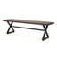 Banc de salle à manger d'extérieur en aluminium avec structure en acier, brun -1743064280