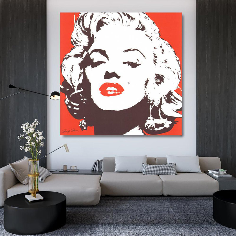 Marilyn Monroe (rouge), H 36 po x l 36 po