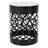 Outdoor Metal Side Table - Black Iron End Tables With Elegant Pattern, Powder-Coated Frame, No Assembly Modern For Garden Decor-1336006569