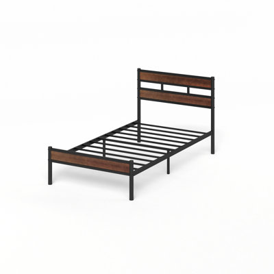 Base de lit plateforme en bambou et métal Zinus Roman