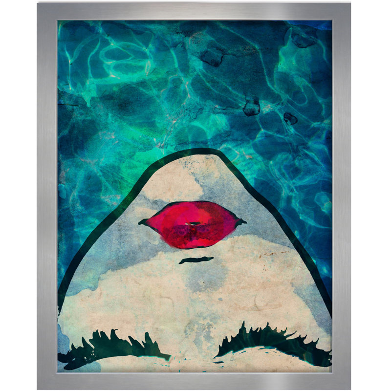 «Fashion and Glam Water Covet Portrait», impression sur toile, H 24 po x l 20 po, Cadre gris