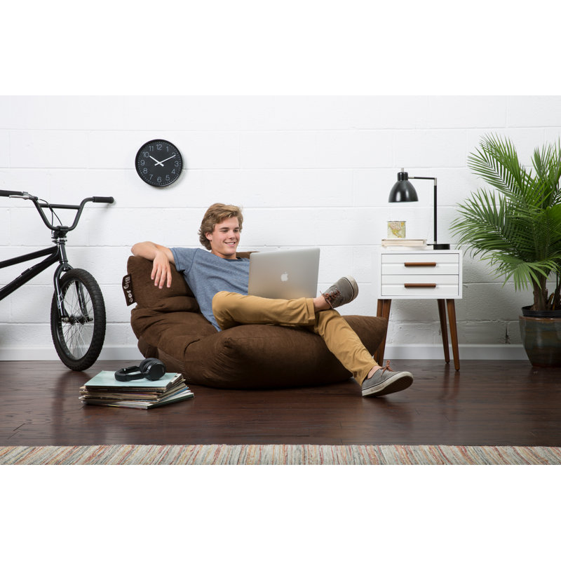 Big Joe Roma Bean Bag Lounger, Chocolate Plush