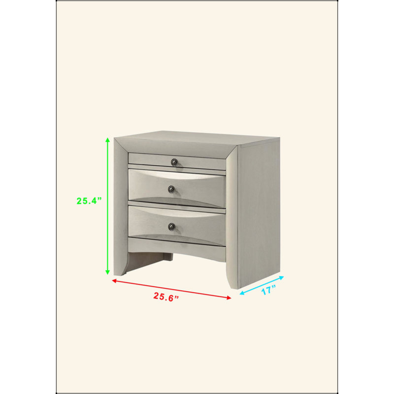 Table de chevet avec tiroirs de rangement 1Pc
