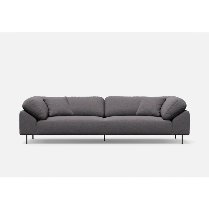 Collar 3-Seater, Gray, Cotton Blend