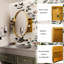 Armoire à pharmacie ronde avec cadre en métal mat 31,5 pouces avec miroir et tablettes réglables, finition de haute qualité, look intérieur moderne pour salle de bain, tablettes