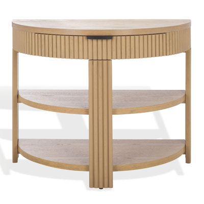 Christy Reeded Half Moon Console Table