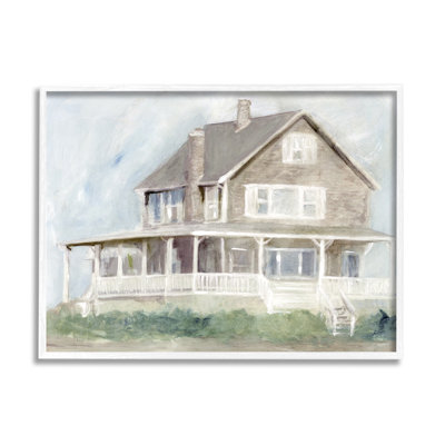 " Cape House Porch View " by Stellar Design Studio Painting Print