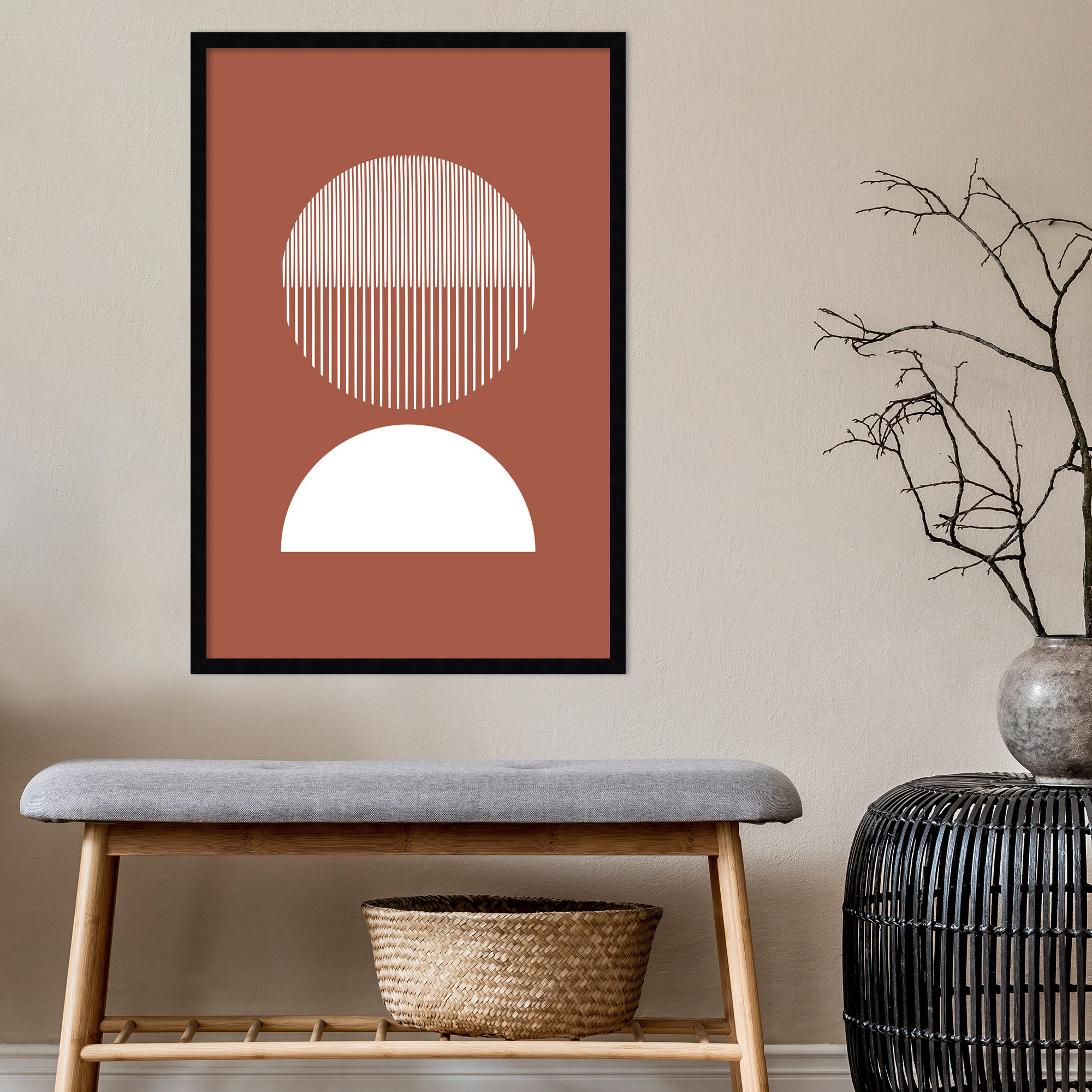 Mid 41 By Jacob Goossen, 33" H x 23" W x 1" D, Black