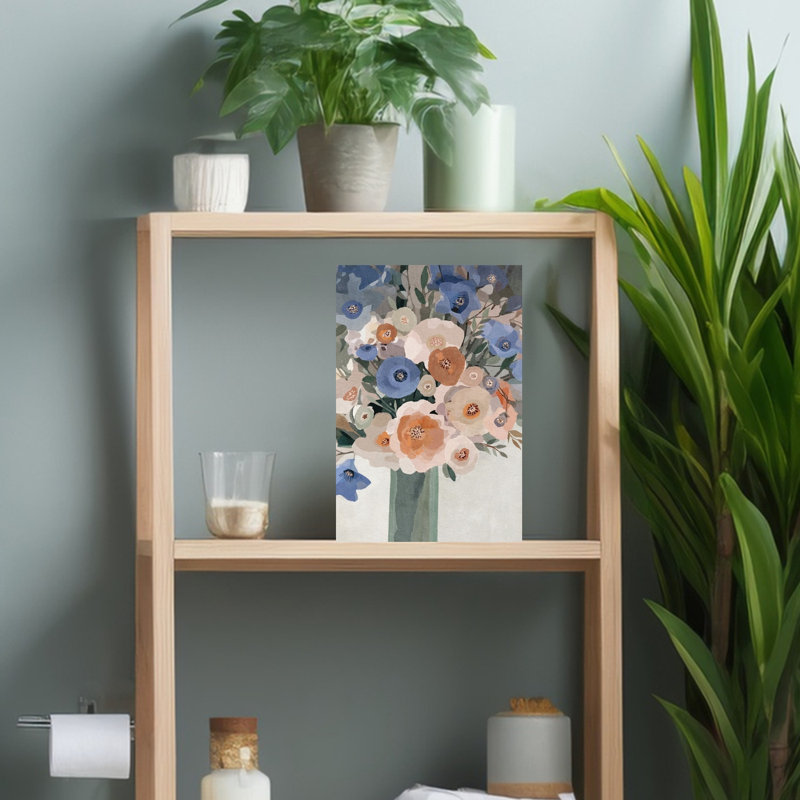 Art floral, bouquet de fleurs, contemporain, coquelicot moderne et élégant, 18" H x 12" W