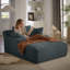 Chaise longue rembourrée en velours côtelé-105193813