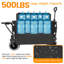 Le chariot pliable 3-en-1 se convertit en un chariot de chariot pliant convertible avec un plateau pliable monté à l'arrière-763431779