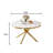 Round Unfinished Marble Top Metal Base Dining Table-99841187-99841184
