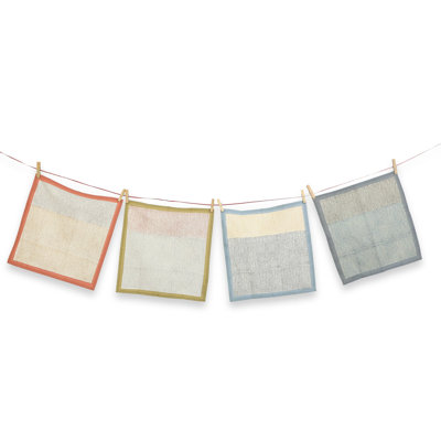 Serviettes en coton | Imprimé à la main | 16 po x 16 po