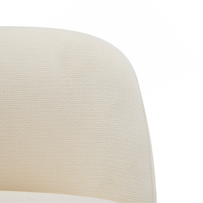 Tabouret de bar intérieur en métal, ensemble de 2, Tissu blanc