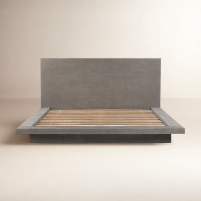 Meryl Solid Wood Panel Bed