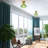 1-Light Brass Flush Mount Ceiling Light, Dimmable, E26 Base, Glass Shade, ETL Certified