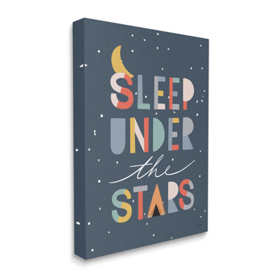 " Sleep Under The Stars Phrase Geometric Block Typography "