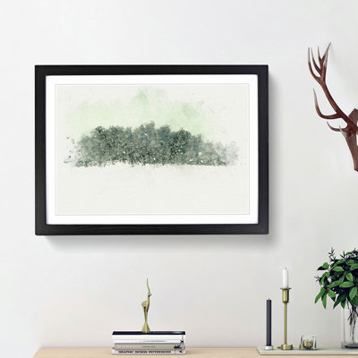 Forest at Wintertime in Abstract - Picture Frame Graphic Art Print