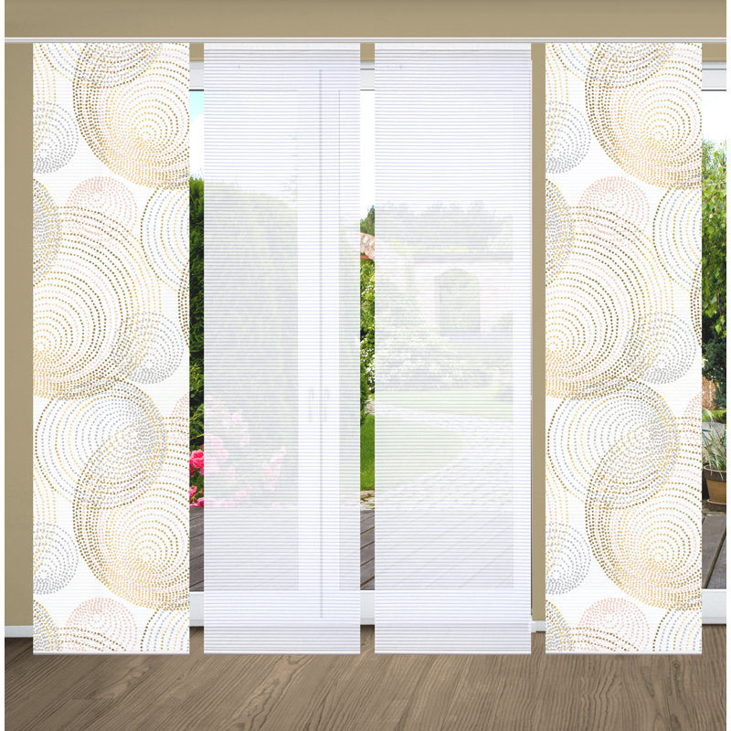 Semi Sheer Sliding Panel, Golden
