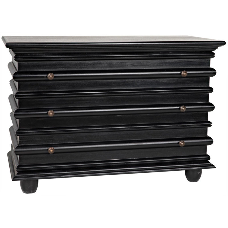Ascona Accent Chest, Hand Rubbed Black