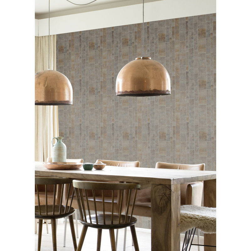 Redmond Non-Pasted Vinyl Geometric Wallpaper Roll, Irovy