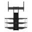 1.08m Corner TV Stand with Mount for TVs up to 65"- Gloss White