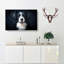 Border Collie Dog in Abstract - Wrapped Canvas-55312785