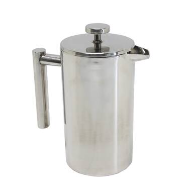 GROSCHE Dublin Stainless Steel Coffee Maker French Press - 8 Cup | 34 FL Oz  Capacity Coffee Press, 18/8 Double Walled Stainless Steel French Press