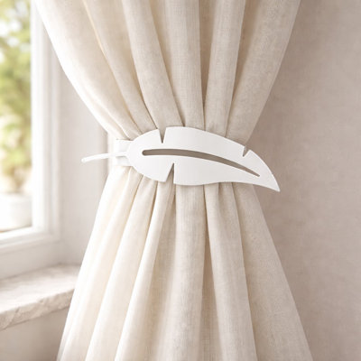 Plume Magnetic Metal Feather Curtain Tieback