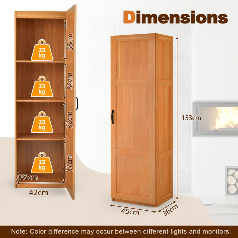 Burkittsville Freestanding Linen Cabinet