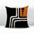 Orange brûlé / noir / blanc cassé