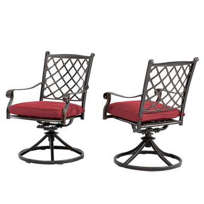 Chaise de patio pivotante avec coussin