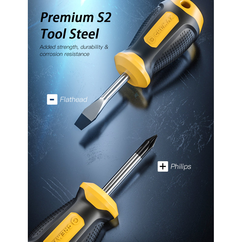 Magnetic Screwdriver Set 10-piece, With Sturdy Tool Box