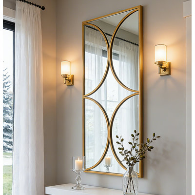 Metal Framed Accent Wall Mirror 60x120CM