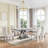 69" Modern Faux Marble Dining Table Set With Double X Base-122922126-116292544-116292550