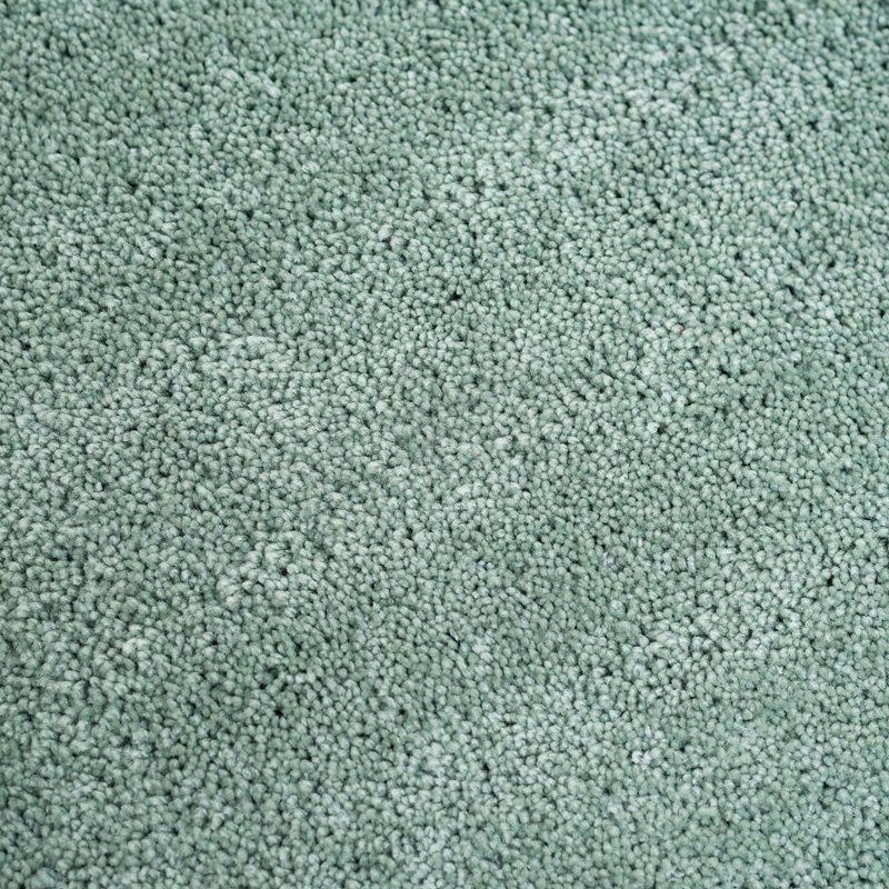 Cozy Handmade High Pile Mint Green Rug, Rund 100 cm