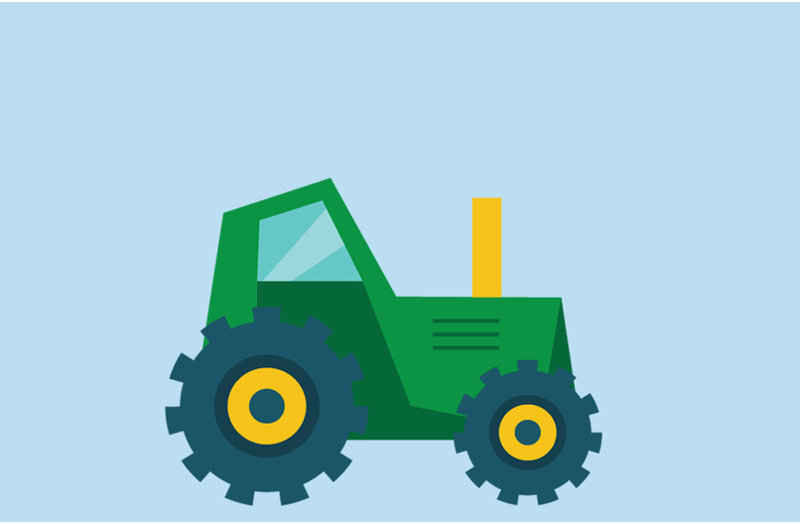Décalcomanie murale tracteur Ingham, Vert