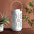 12"H White Flower Solar Lantern-134433624