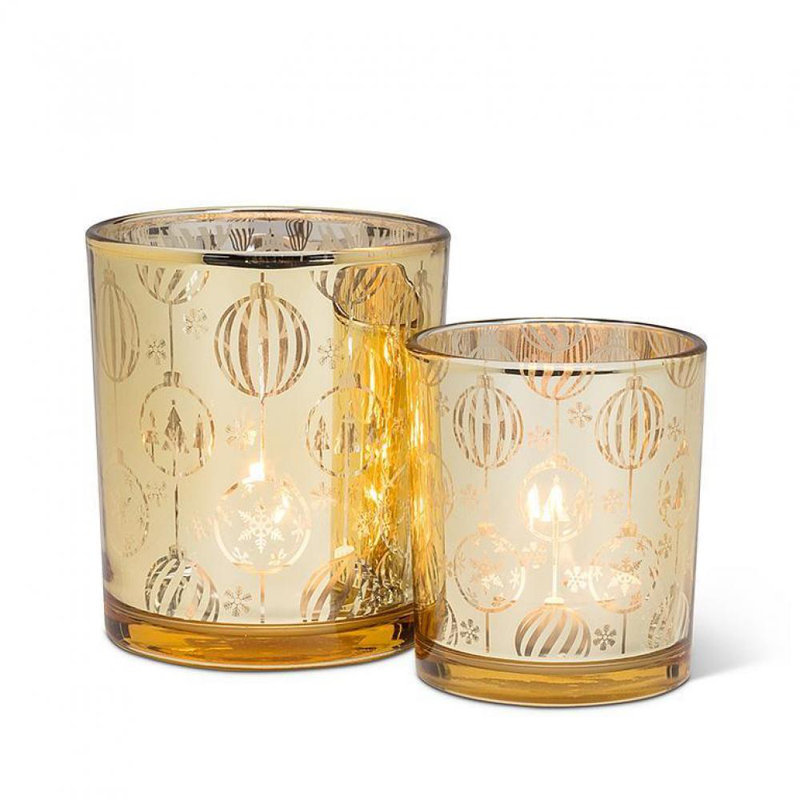Porte-votive de table en verre, H 4 po x l 3,5 po x P 3,5 po