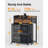 Laundry Hamper Laundry Sorter with 2 Removable Bags Laundry Basket with Shelf Drawers