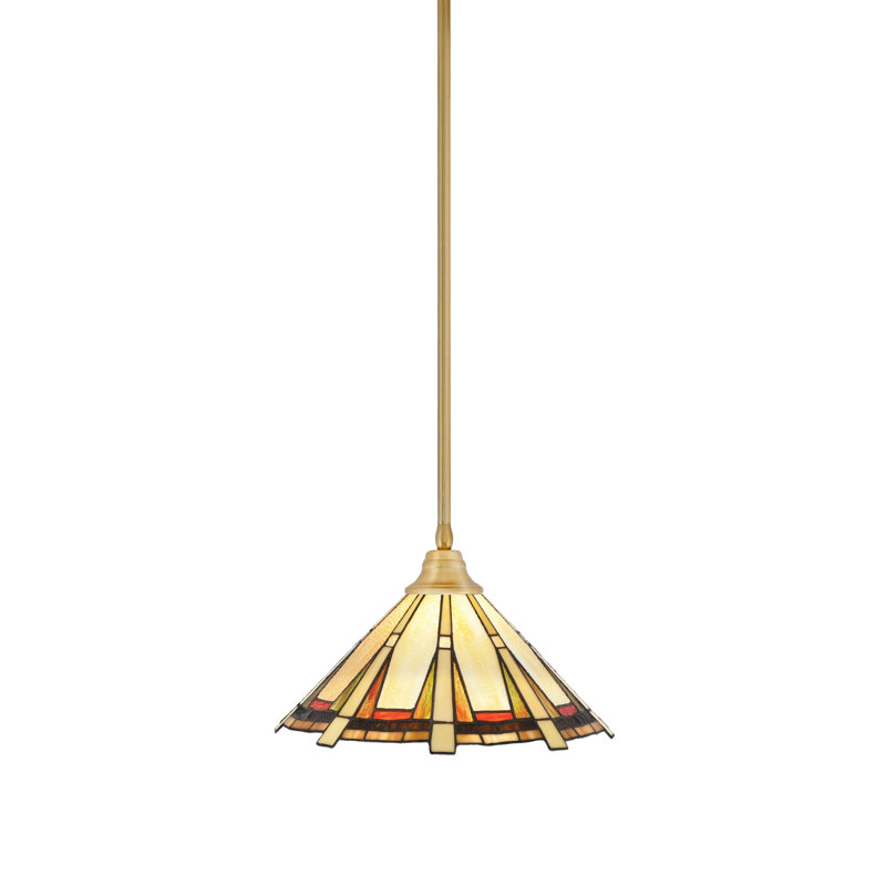 Luminaire suspendu simple à 1 lumière Edge, Laiton
